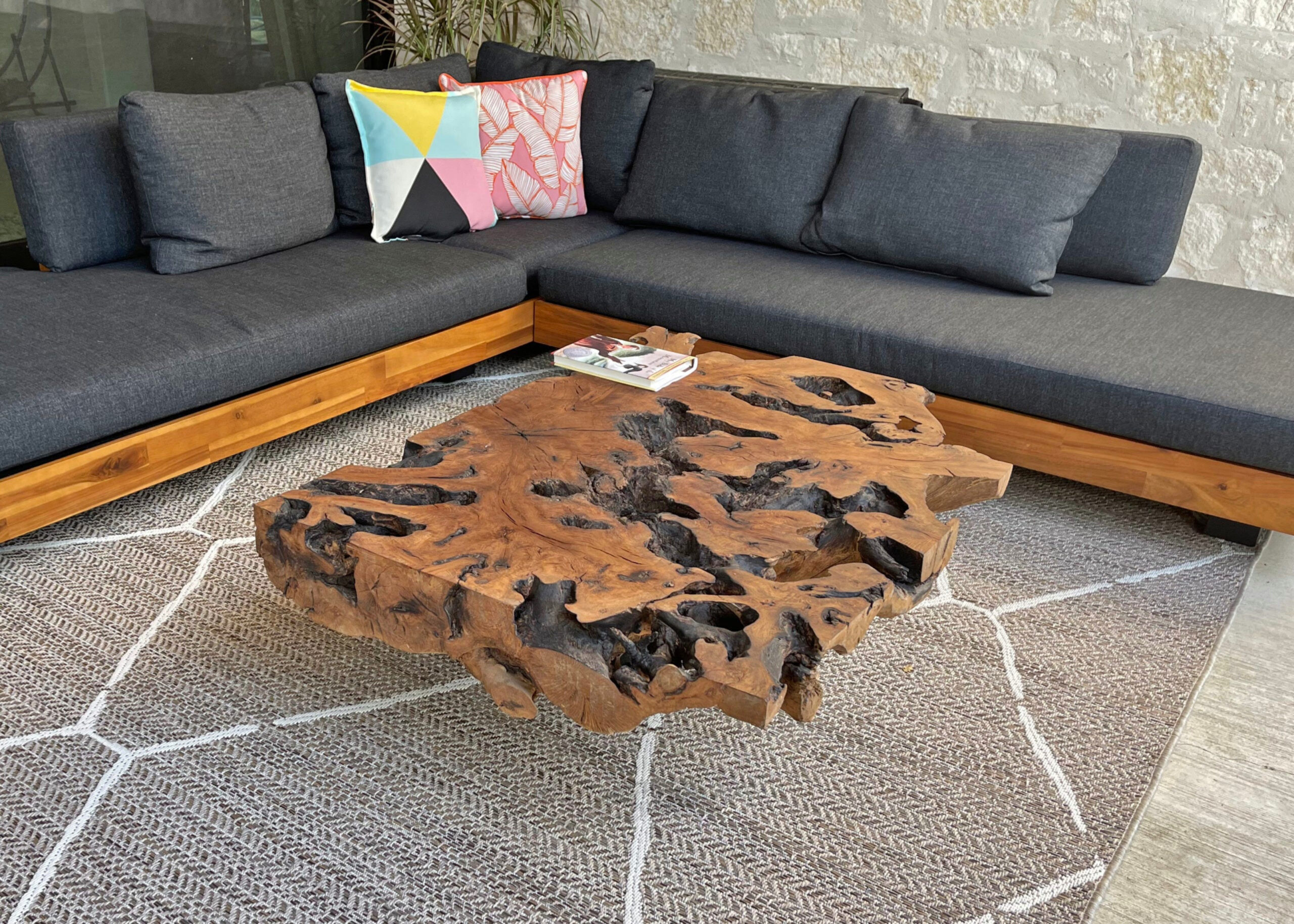 stunning wooden coffee table